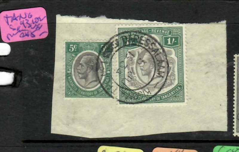 TANGANYIKA  (P2305B)  KGV  PIECE 5C+1/-  SG 93+10  DAR ES SALAAM  SON CDS  VFU