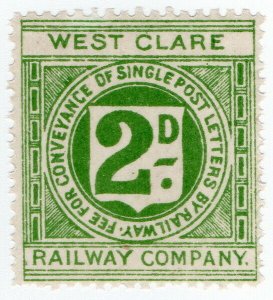 (I.B) West Clare Railway : Letter Stamp 2d