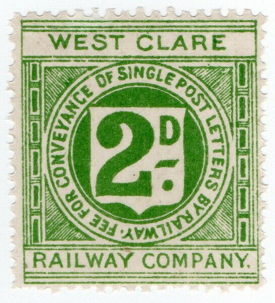 (I.B) West Clare Railway : Letter Stamp 2d