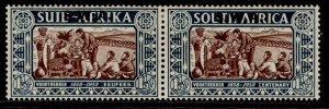 SOUTH WEST AFRICA GVI SG107, 1½d + 1½d chocolate & blue-green, M MINT. Cat £32. 