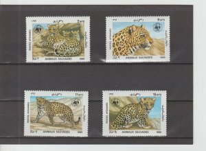 Afghanistan  Scott#  1172-1175  MNH  (1985 Leopard)