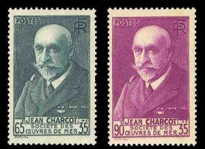 France, 1900-1950 #B68-69 Cat$33, 1938 Charcot, set of two, never hinged