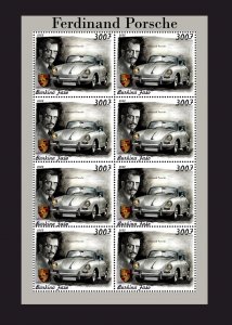 Stamps.Cars Ferdinand Porsche 2022 year 1 sheets perforated MNH **