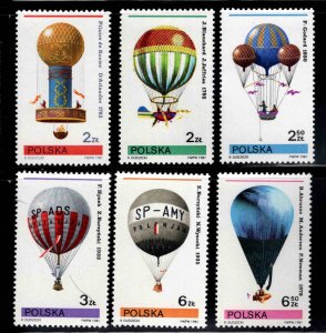 Poland Scott 2433-2438 MNH** Balloon stamp set