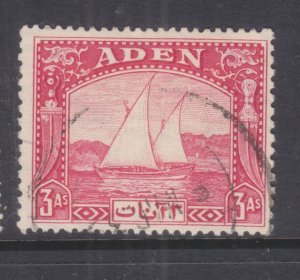 ADEN, 1937 Dhow 3a. Carmine,used.