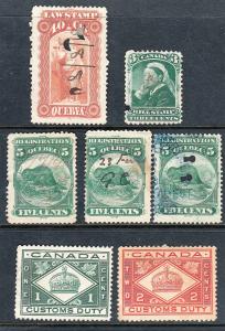 CANADA Early Revenue Stamps