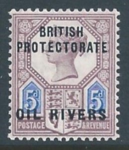 Niger Coast Prot. #5 NH 5p GB Queen Victoria Issue Ovptd. British Protectora...