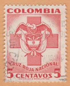 COLOMBIA STAMP 1951. SCOTT # RA49. USED.