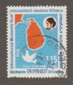 Sri Lanka 494 Map & Peace Dove