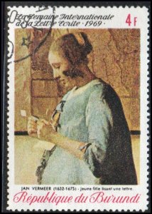 Burundi 292 - Cto - 4fr Painting / Girl Reading Letter (1969) +