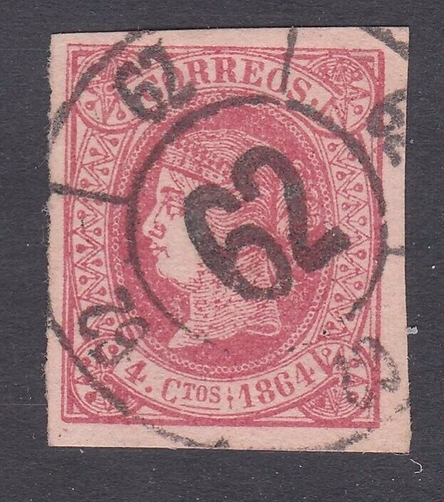 SPAIN 1864 4c with large margins - great cancel.............................V915