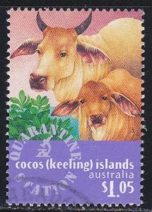 Cocos Islands # 321, Boran Cattle, Used, 1/3 Cat.