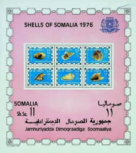 1976 Somalia Somali Sea Shells Cowrie Charonia Triton MNH** Sheet X505 XL-