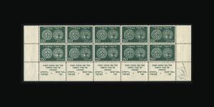 VINTAGE:ISRAEL 1948 OG NH BLOCKS OF 10 FULL TABS SCOTT # 7-9  RARE....