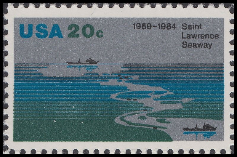US 2091 Saint Lawrence Seaway 20c single (1 stamp) MNH 1984