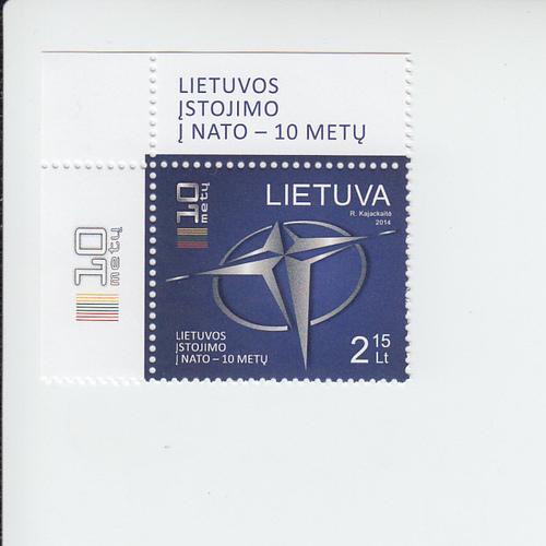 2014 Lithuania Accession to NATO (Scott 1021) MNH