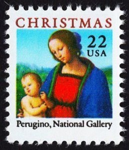 SCOTT  2244  CHRISTMAS MADONNA  22¢  SINGLE  MNH  SHERWOOD STAMP