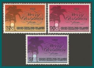 Cocos 1988 Christmas, MNH 200-202,SG204-SG206