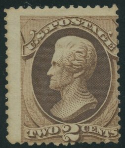 #157 2c 1873 BANKNOTE MINT OG NH CV $975 AU1121