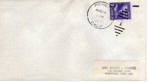 CALIFORNIA TOWN CANCEL,  PIONEER, CA  1960  FDC11455