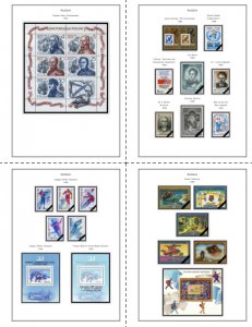 COLOR PRINTED RUSSIA 1984-1991 STAMP ALBUM PAGES (121 illustrated pages)