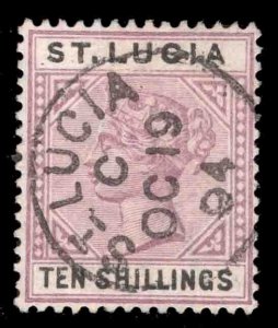 MOMEN: ST LUCIA SG #52 1891-8 USED £160 LOT #66639