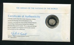 1980  United Nations Sterling Silver Sierra Leone Medal & Stamp