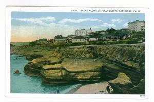 La Jolla, California to Milwaukee, Wisconsin 1934 La Jolla Cliffs Postcard