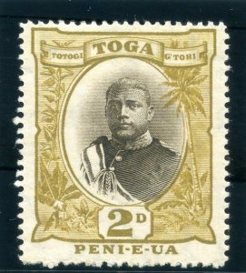 Tonga 1897 QV 2d sepia & bistre (Die II - wmk upright) MLH. SG 41.