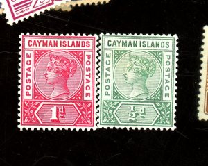 CAYMAN IS 1-2 MINT FVF OG HR  Cat $33