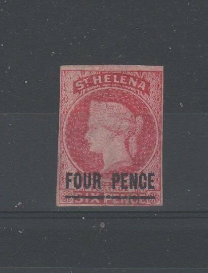 St Helena 1863 4d surch LMM