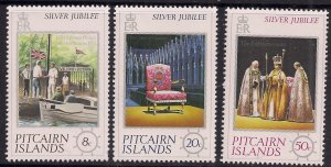 Pitcairn Islands 1977 QE2 Set Silver jubilee SG 171 - 173 Umm ( B899 )