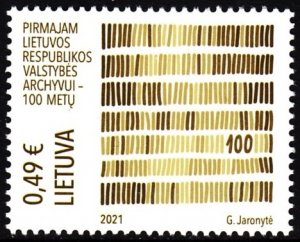 LITHUANIA 2021 STATE ARCHIVES ANNIVERSARY