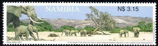 Namibia - 2002 Ephemeral Rivers $3.15 Elephants MNH**