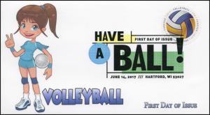 17-150, 2017, Have a Ball, Volleyball, Digital Color Postmark, FDC