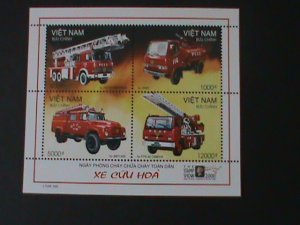 ​VIETNAM-2000-SC#2965- WORLD STAMP SHOW LONDON'2000-FIRE ENGINES MNH S/S VF