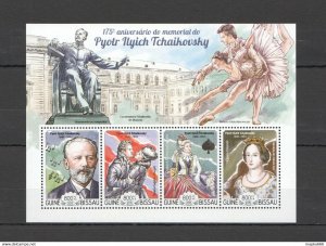 2015 Guinea-Bissau Music Pyotr Tchaikovssky Kb ** Stamps St1030