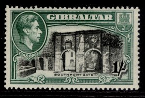 GIBRALTAR GVI SG127a, 1s black & green , M MINT. Cat £75. PERF 13½