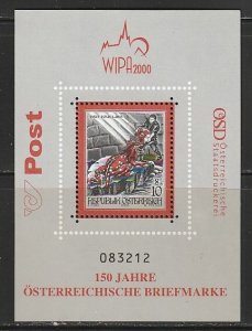 2000 Austria - Sc 1804a - MNH VF - 1 MS - House of the Basilisk