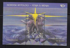 Aland 2004 MNH Scott #221 Souvenir sheet Norse Gods Fenja, Menja