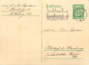E0057 German postal stationery Deutsches Reich period Hamburg 1937