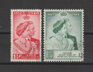 ADEN/HADHRAMAUT  1949 SG 14/15 USED CАT £29.50