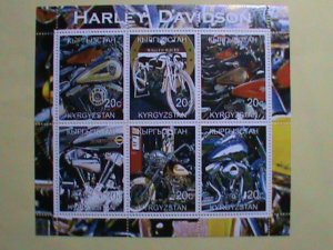 KYRGYZSTAN STAMP :HARLEY DAVIDSON MOTORCYCLES MNH   SHEET, VERY RARE