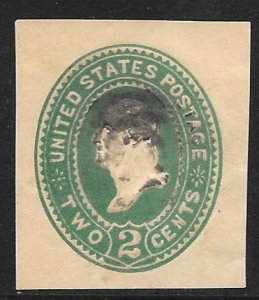 USA U313: 2c Washington, cut square, used