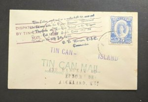 1936 Tin Can Canoe Cover Niuafoou Tonga to Auckland New Zealand