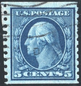 SC#496 5¢ Washington Coil Single (1919) Used