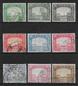 ADEN SG1/9 1937 DHOW SET TO 1r USED