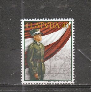 Latvia  Scott#  552  MNH  (2002 Latvian Armed Forces)