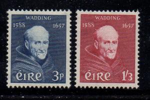 Ireland Sc 163-4 1957 Father Luke Wadding stamp set mint