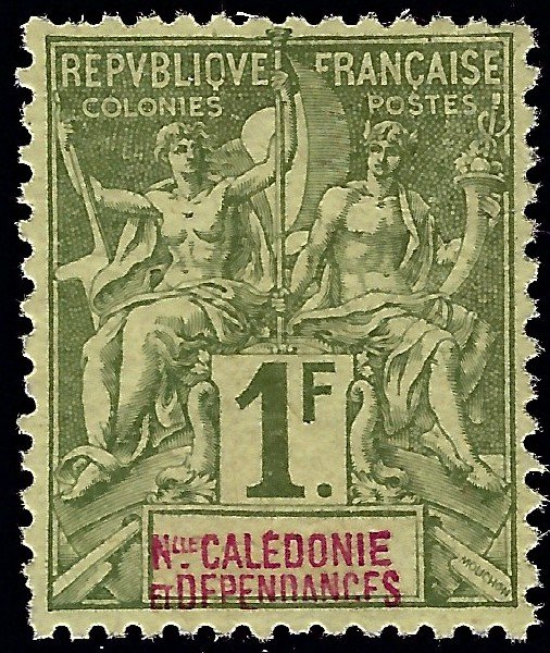 New Caledonia #58 Mint VF SCV$45...French Colonies are Hot!